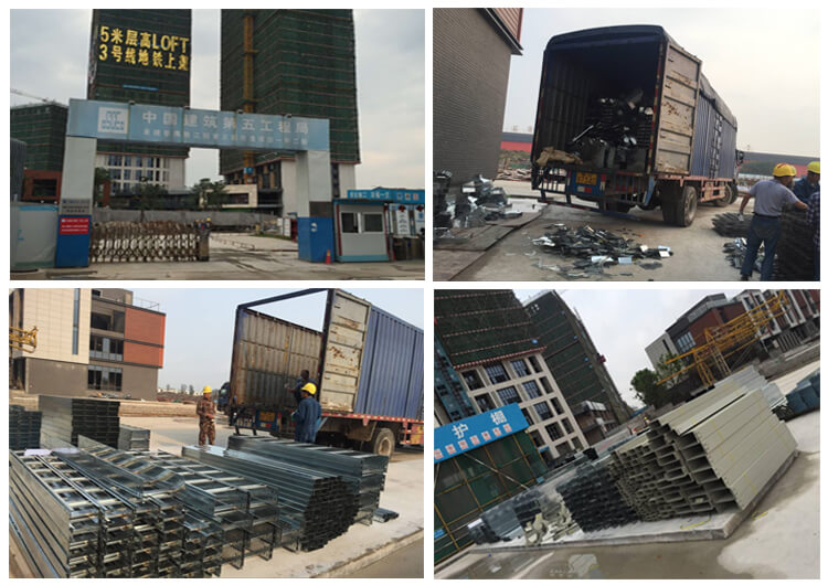 廣州金龍城財(cái)富廣場(chǎng)電纜橋架進(jìn)場(chǎng)(圖2) 施工環(huán)境